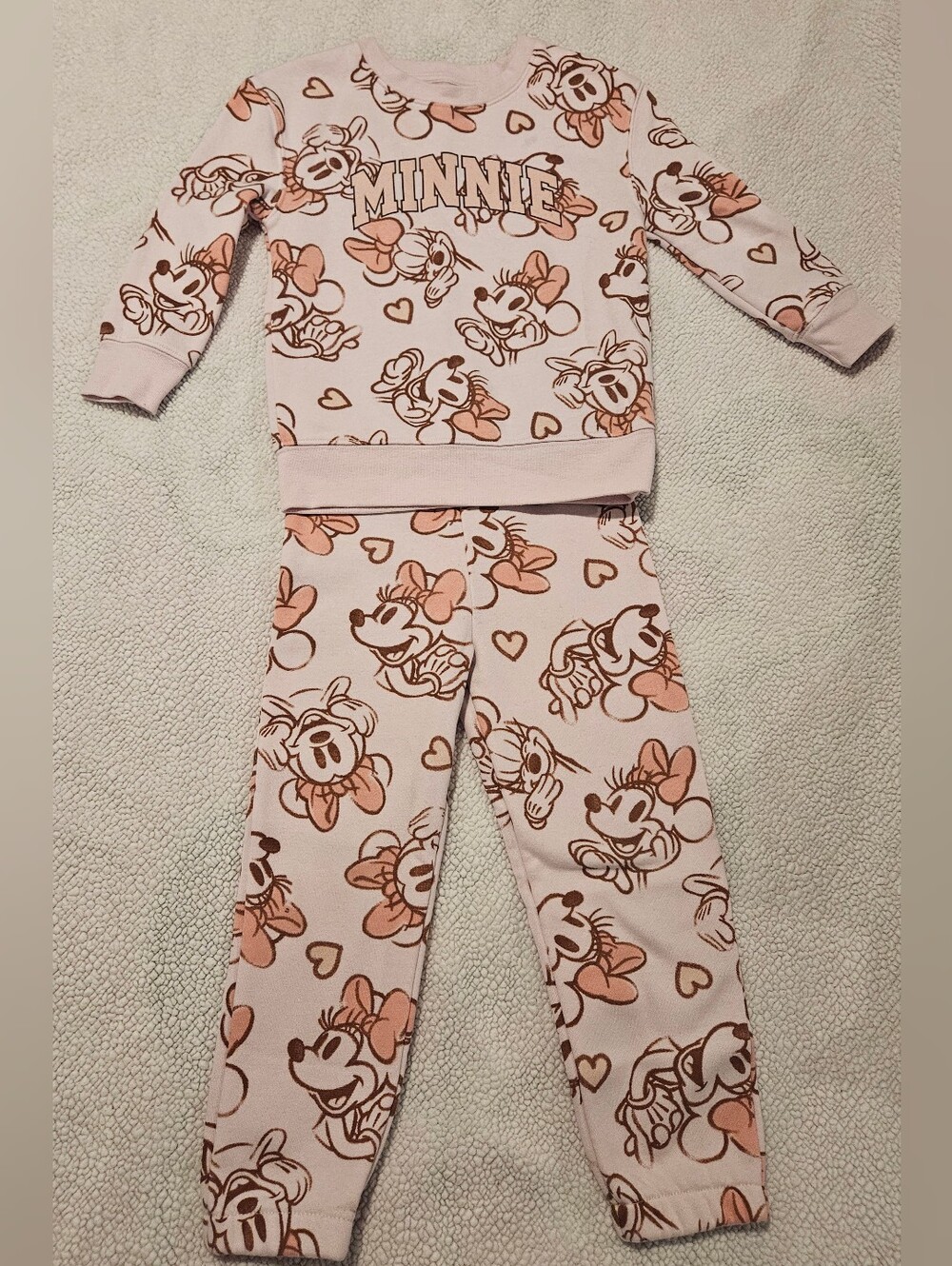 Disney Minnie Mouse 4T Fleece Sweatshirt Jogger Set